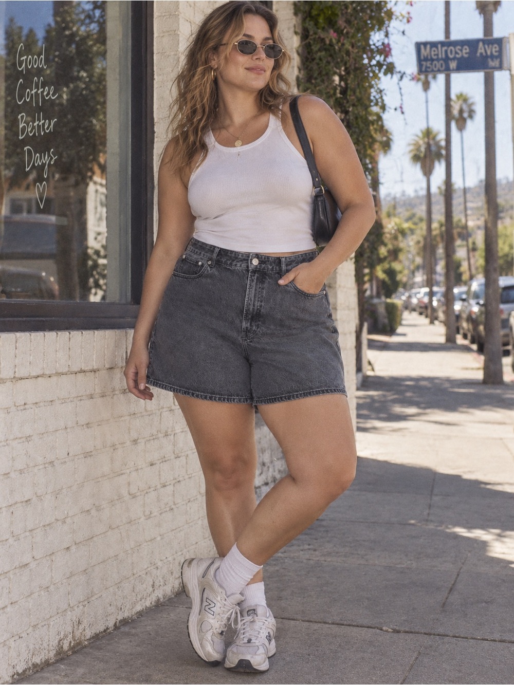 Everlane A-Line Denim Shorts Washed Black High Rise Size 33R Like New